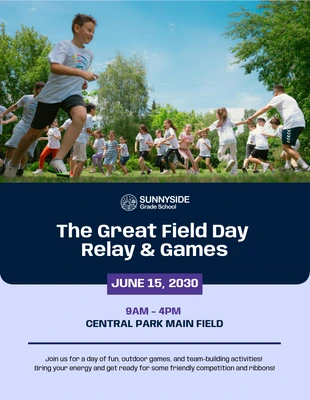 premium Template: Vorlage für einen Flyer zum Sportfest