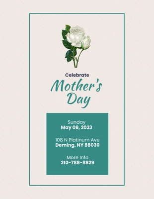 Free  Template: Simple Violet Mother's Day Flyer