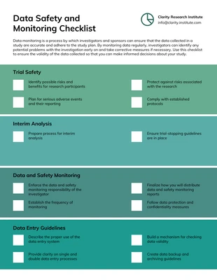 premium  Template: Data Safety Monitoring Report Template