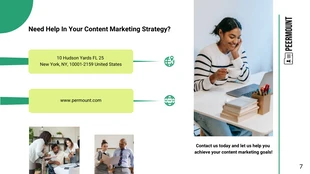 White and Green Marketing Pitch Deck Template - Página 7