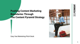 White and Green Marketing Pitch Deck Template - Página 1