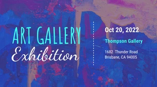 Free  Template: Banner del blog della galleria d'arte