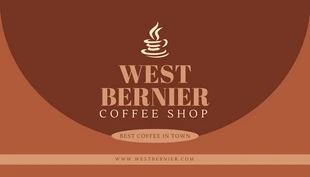 Brown Modern Coffee Shop Loyalty Card - Seite 2