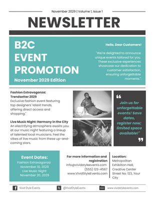 Free  Template: B2C Event Promotion Newsletter