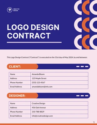 Free  Template: Logo Design Contract Template