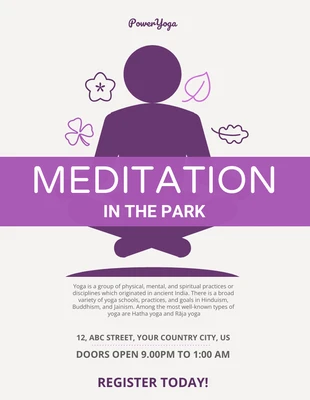 Free  Template: Flyer Méditation