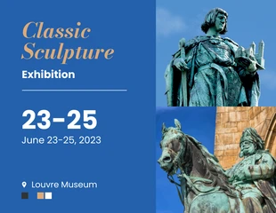 Free  Template: Blue Art Collage Exhibition