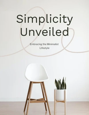 Free  Template: Portada de libro electrónico de estilo de vida minimalista beige