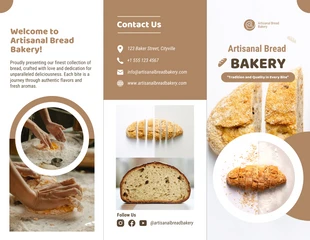 Free  Template: Artisanal Bread Bakery Brochure