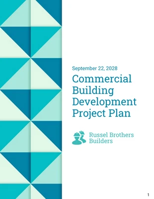 business  Template: Geometrischer Projektplan für kommerzielle Entwicklung