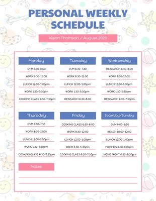 Yellow Simple Weekly Anime Schedule Template - Venngage