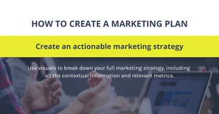 business  Template: Yellow Actionable Marketing Plan Facebook Post