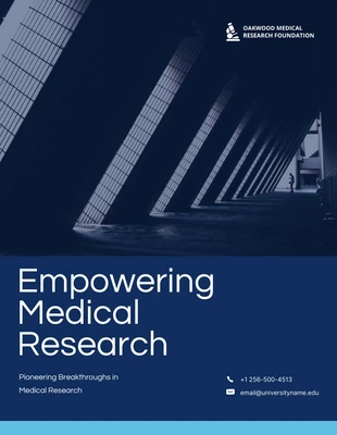 Free  Template: Blue Medical Research Business Plan