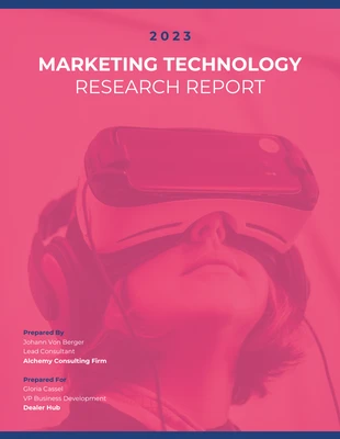 premium  Template: Relatório do setor sobre as tendências tecnológicas do marketing arrojado