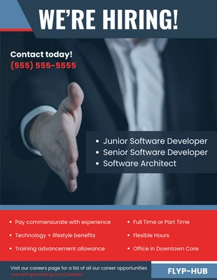 business  Template: Corporate Now Hiring Flyer