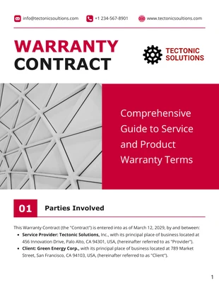 premium  Template: Warranty Contract Template