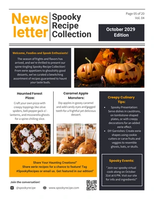 premium  Template: Spooky Recipe Collection Newsletter