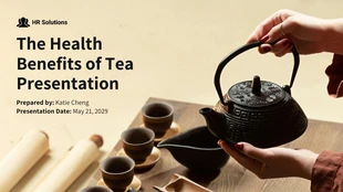 business  Template: Présentation Avantages du thé pour la santé au travail