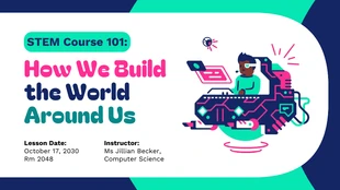 Free interactive Template: Modèle de présentation pour l'éducation créative en STIM