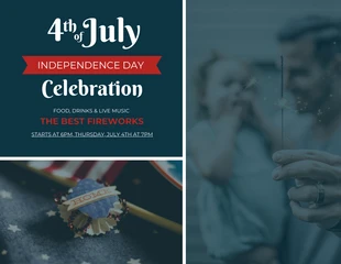 Free  Template: 4 يوليو ، نشرة إعلانية لحدث احتفال الألعاب النارية