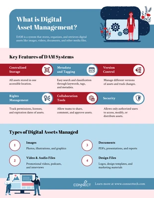 premium  Template: Informations-Infografik-Vorlage zum Digital Asset Management