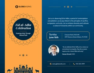 business  Template: Feiertagsplakat zum Eid al-Adha-Fest