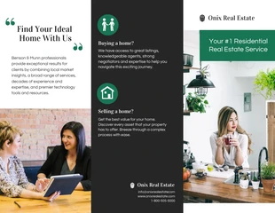 business  Template: Simple Residential Real Estate Tri Fold Brochure