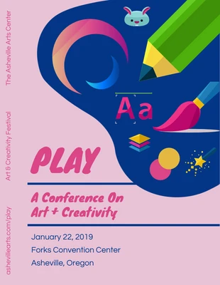 Free  Template: Modern Art Conference Poster