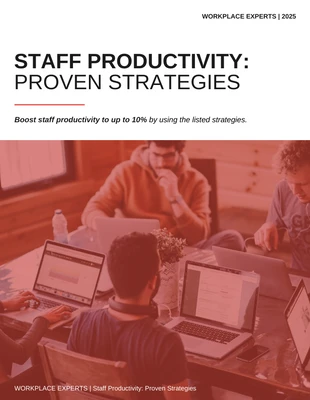 premium  Template: Libro bianco sulla produttività del personale Red