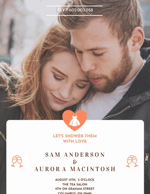 Couples Light Bridal Shower Invitation