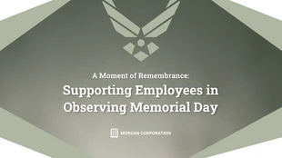 Free  Template: Momento de Memória Nacional: Apresentação da Empresa Memorial Day
