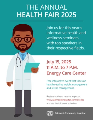 Free  Template: Simple Healthcare Event Flyer
