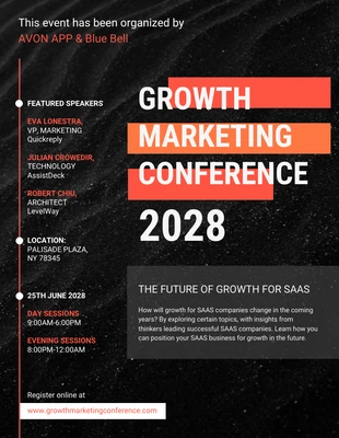 business  Template: Bold Growth Marketing Conference Event Poster