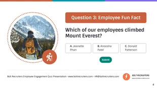 Free Employee Engagement Quiz Presentation - صفحة 4