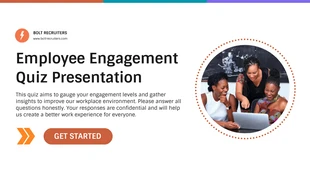 Free interactive Template: Free Employee Engagement Quiz Presentation