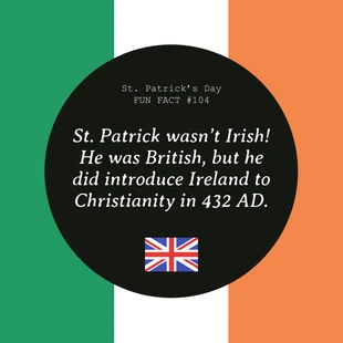 Free  Template: Origin Fact St. Patrick's Day Instagram Post