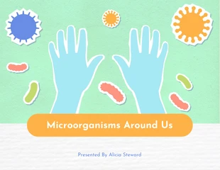 Free  Template: Presentación animada de un microorganismo simple, bonito y colorido