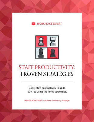 premium  Template: Libro Blanco sobre la estrategia de productividad del personal