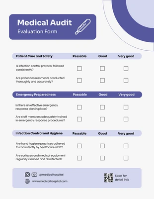 premium  Template: Simple Purple Audit Form