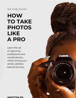 business  Template: غلاف كتاب التصوير الفوتوغرافي البسيط