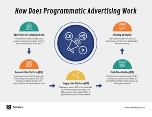 business  Template: Modelo de infográfico informativo de publicidade programática