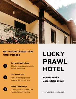 Simple Orange and Grey Promo Hotel Brochure