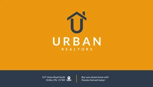 Urban Modern Real Estate Business Card - page 2