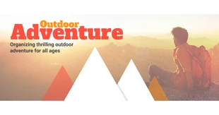 Free  Template: Outdoor-Abenteuer Facebook-Banner
