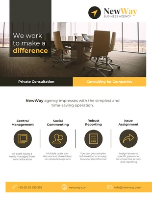 premium  Template: Consulting Agency Flyer
