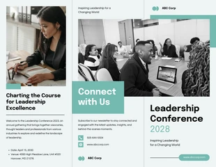 business  Template: Leadership Conference Agenda Brochure