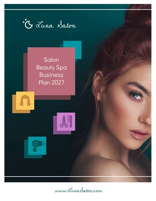premium  Template: Modèle de plan d'affaires pour un salon de coiffure
