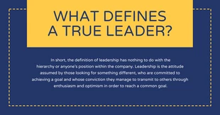 Free  Template: Definizione di leadership Post su Facebook
