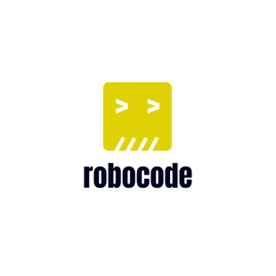 Free  Template: شعار روبوت أصفر للأعمال