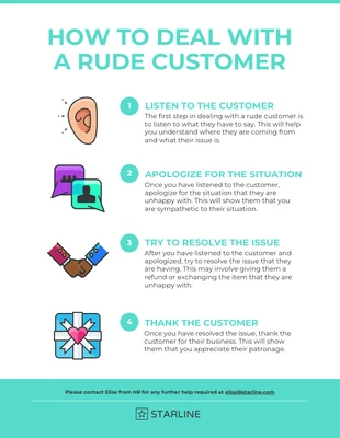 business  Template: How to Deal With Rude Customers Infographic Template